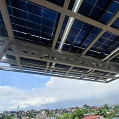 Solar canopy from below
