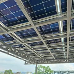 Double-sided panels on the steel frame